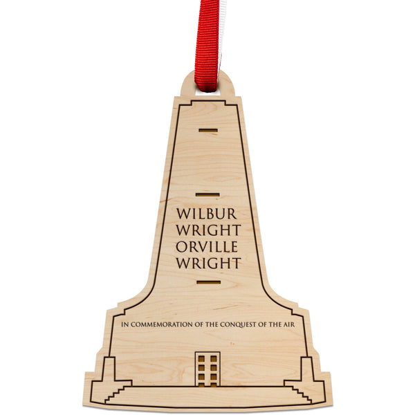 Lighthouse Ornament - Wright Memorial Ornament LazerEdge Maple 