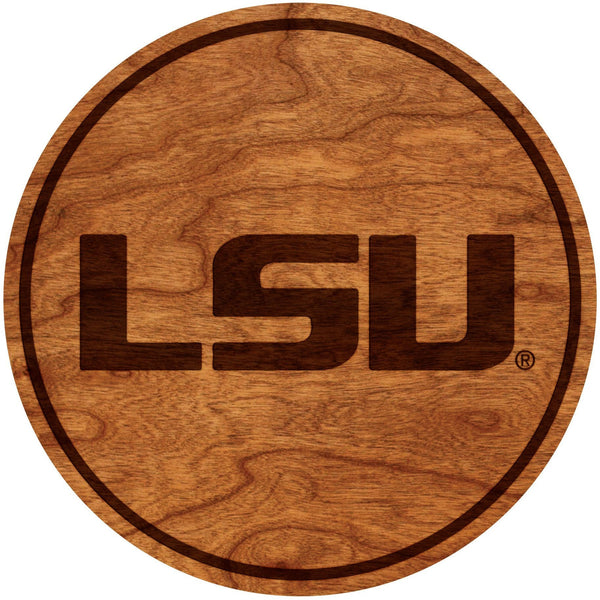 LSU Tigers Coaster "LSU" Coaster LazerEdge Cherry 