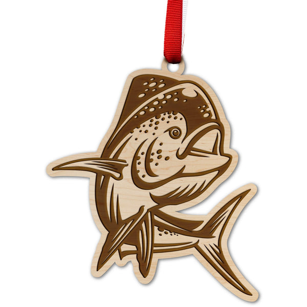 Mahi Mahi Fish Ornament Ornament LazerEdge Maple 