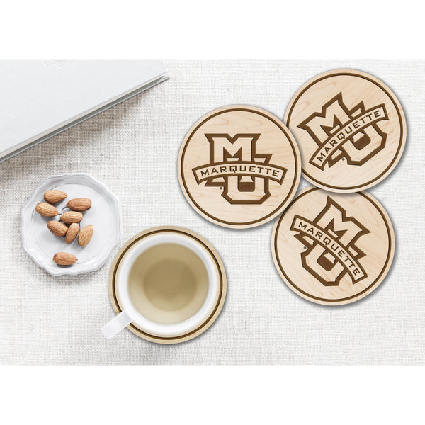 Marquette University Logo Coaster MU Logo Coaster LazerEdge 