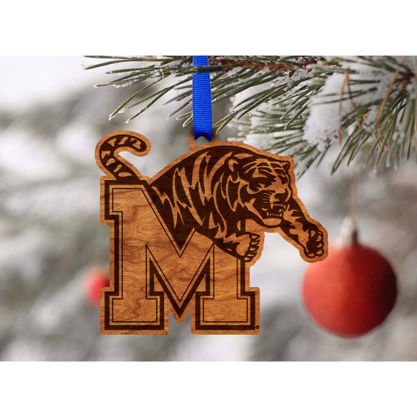 Memphis - Ornament - Block M with Tiger Ornament LazerEdge 