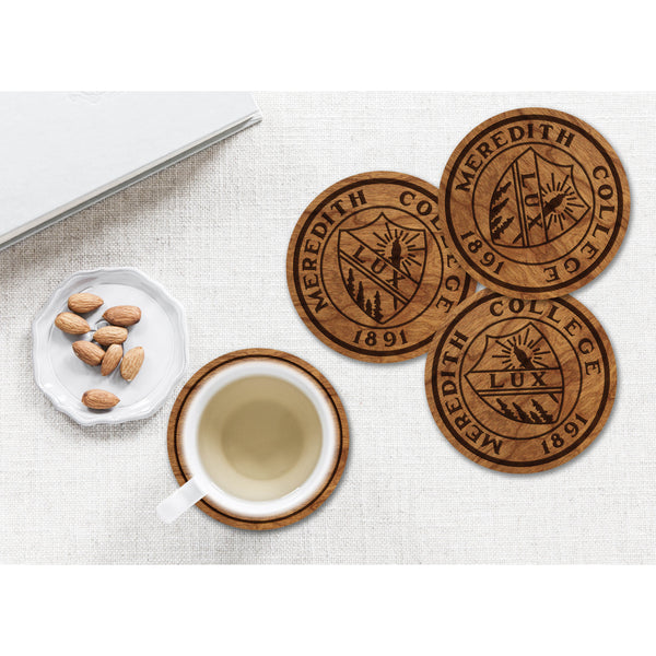 Meredith College Coaster Meredith Seal Coaster LazerEdge 