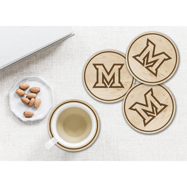 Miami University of Ohio Coaster Miami M Coaster Shop LazerEdge 