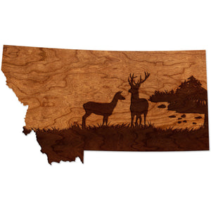 Montana White-Tailed Deer Wall Hanging Wall Hanging LazerEdge Standard 