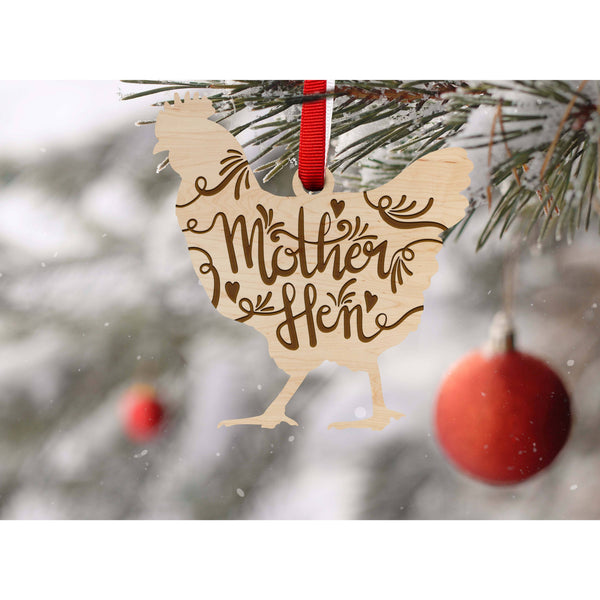 Mother's Day Ornament - "Mother Hen" Wall Hanging Shop LazerEdge Maple 