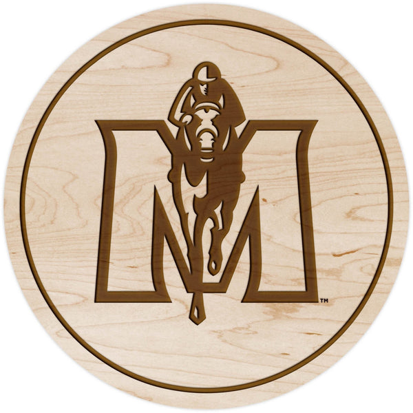 Murray State Racers Coaster Block M Coaster Shop LazerEdge Maple 