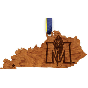 Murray State University - Ornament - State Map with Block M Ornament LazerEdge 