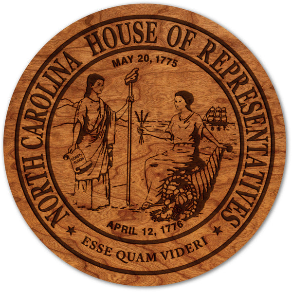 NC Government Coaster (Multiple Designs Available) Coaster Shop LazerEdge NC House of Representatives Seal Cherry 