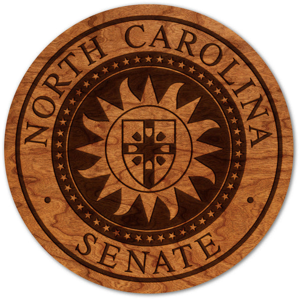 NC Government Coaster (Multiple Designs Available) Coaster Shop LazerEdge NC Senate Seal Cherry 