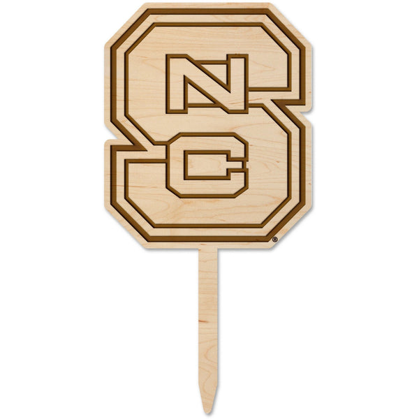 NC State Cake Toppers - Crafted from Cherry or Maple Wood Cake Topper Shop LazerEdge Maple Block S 