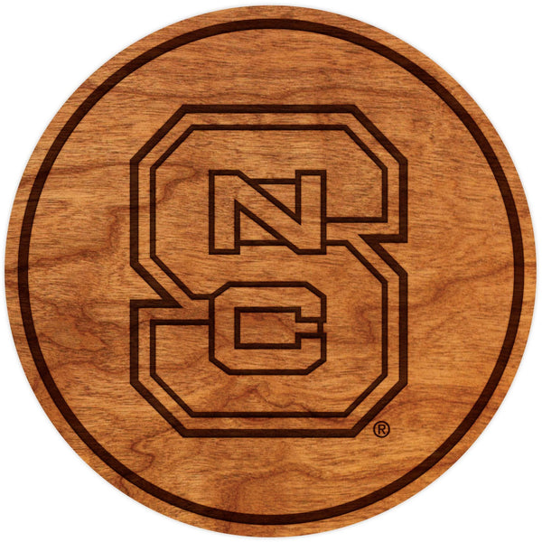 NC State Wolfpack Coaster Coaster LazerEdge Cherry Block S 