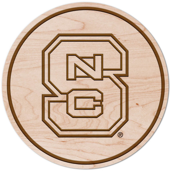 NC State Wolfpack Coaster Coaster LazerEdge Maple Block S 