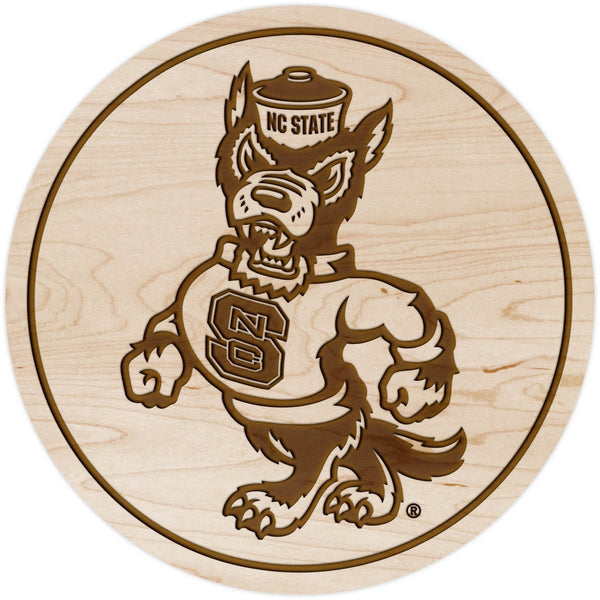 NC State Wolfpack Coaster Coaster LazerEdge Maple Strutting Tuffy 