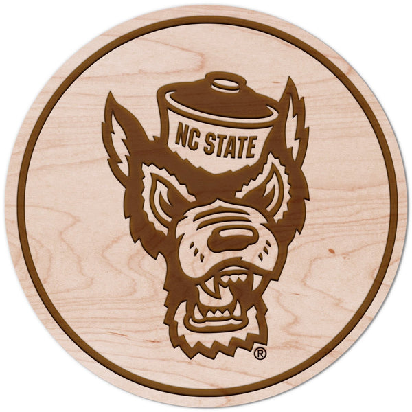 NC State Wolfpack Coaster Coaster LazerEdge Maple Tuffy 