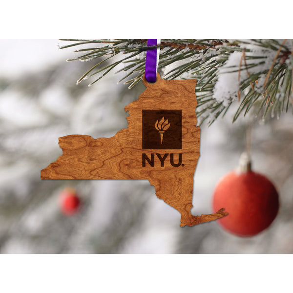 New York University - Ornament - Logo on State Ornament LazerEdge 