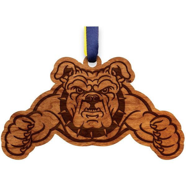 North Carolina A&T - Ornament - Logo Cutout Flexing Bulldog Ornament LazerEdge 