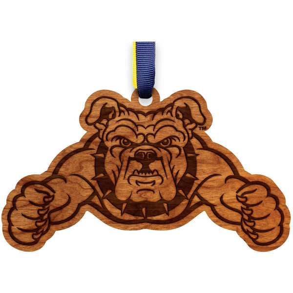 North Carolina A&T - Ornament - Logo Cutout Flexing Bulldog Ornament LazerEdge 