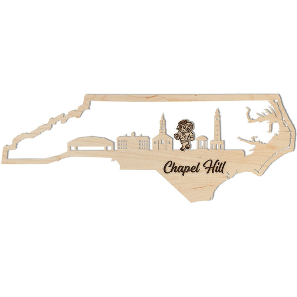 UNC Chapel Hill Skyline Wall Hanging Wall Hanging LazerEdge UNC Chapel Hill Large Maple