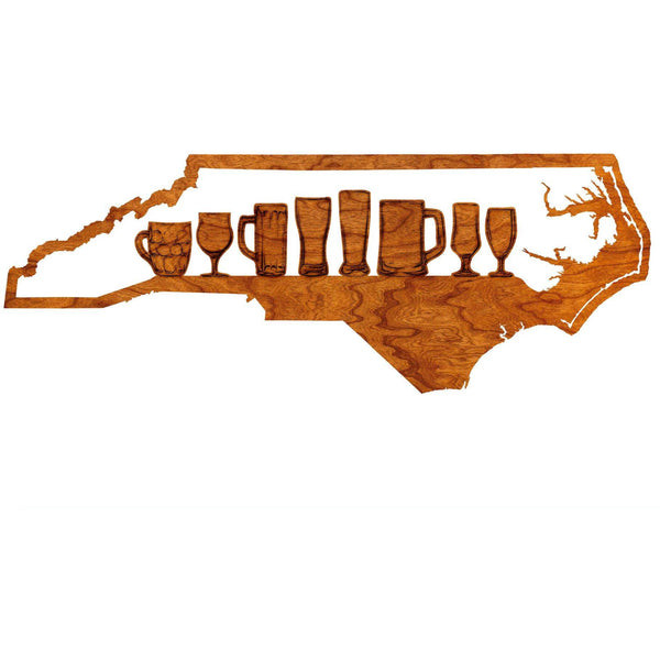 North Carolina Craft Beer Skyline Wall Hanging Wall Hanging LazerEdge 