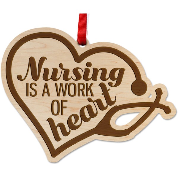 Nurse Ornaments Ornament LazerEdge Cherry Nurse Stethoscope Heart 