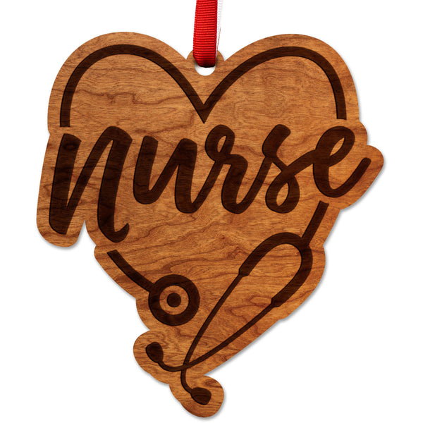 Nurse Ornaments Ornament LazerEdge Maple Nursing is a Work of Heart 