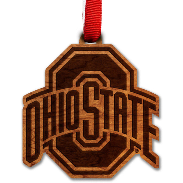 Ohio State Buckeyes Ornament Ornament LazerEdge Block O Cherry 