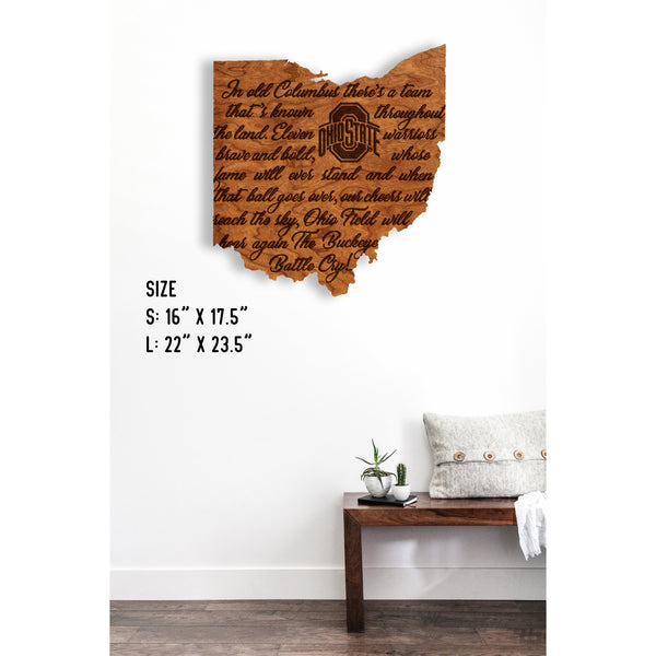 Ohio State Buckeyes Wall Hanging Wall Hanging LazerEdge 