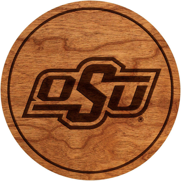 Oklahoma State Cowboys Coaster OSU Brand Coaster LazerEdge Cherry 
