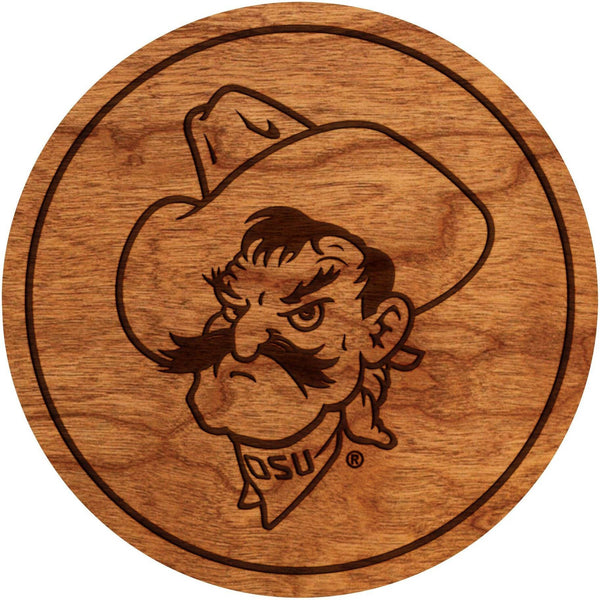 Oklahoma State Cowboys Coaster Pistol Pete Coaster LazerEdge Cherry 