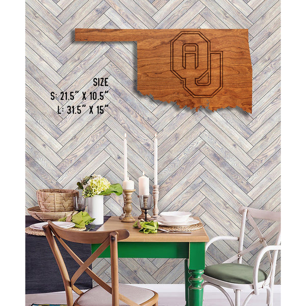 Oklahoma - Wall Hanging - Crafted from Cherry or Maple Wood Wall Hanging LazerEdge 