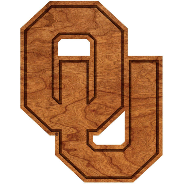 Oklahoma - Wall Hanging - Crafted from Cherry or Maple Wood Wall Hanging LazerEdge Standard Cherry OU Block Letters
