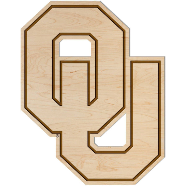 Oklahoma - Wall Hanging - Crafted from Cherry or Maple Wood Wall Hanging LazerEdge Standard Maple OU Block Letters