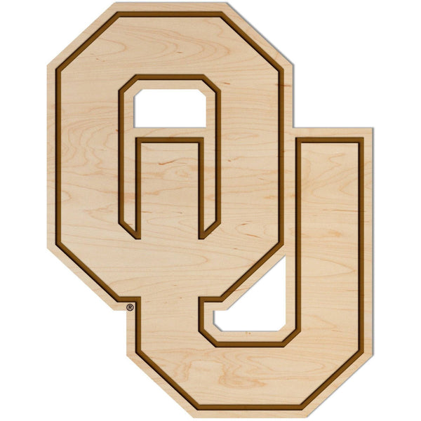 Oklahoma - Wall Hanging - Crafted from Cherry or Maple Wood Wall Hanging LazerEdge Standard Maple OU Block Letters