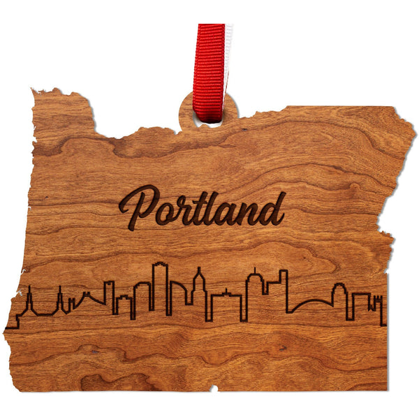 Oregon Skyline Ornament Ornament LazerEdge Cherry 