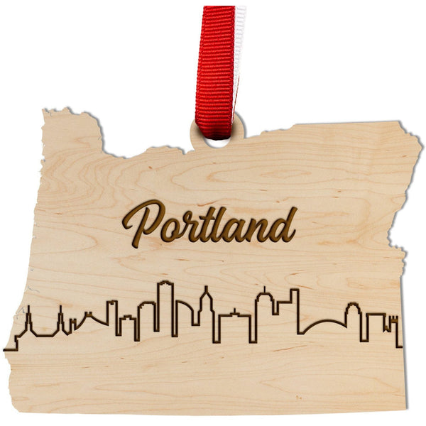 Oregon Skyline Ornament Ornament LazerEdge Maple 