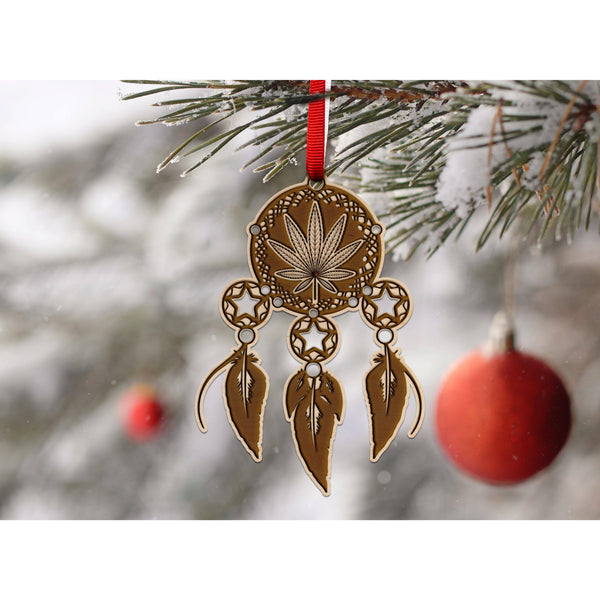 Ornament - Hemp Ornament Shop LazerEdge Maple Dreamcatcher 