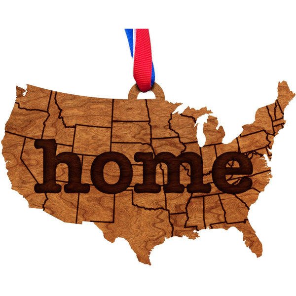 Ornament - "Home" - USA Ornament LazerEdge 