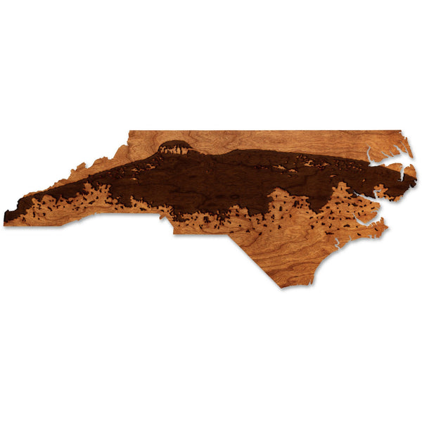 Pilot Mountain, NC Wall Hanging - Crafted from Cherry or Maple Wood Wall Hanging LazerEdge Standard Cherry Pilot Mtn. in Distance on NC