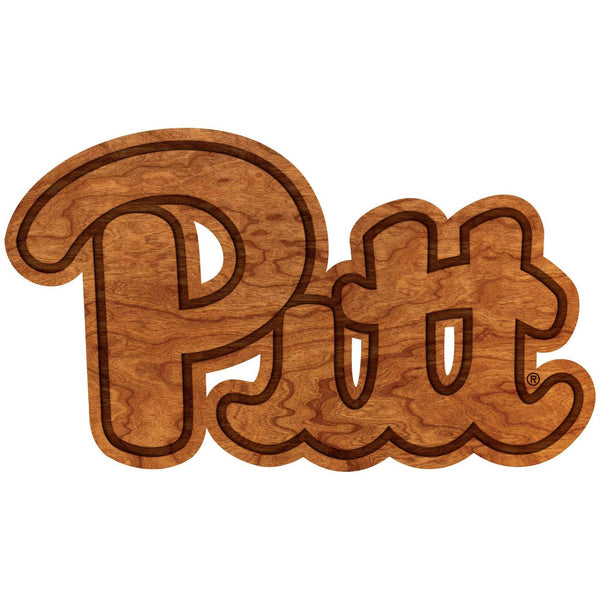 Pittsburgh - Wall Hanging - Crafted from Cherry or Maple Wood Wall Hanging LazerEdge Standard Cherry Pitt Logo