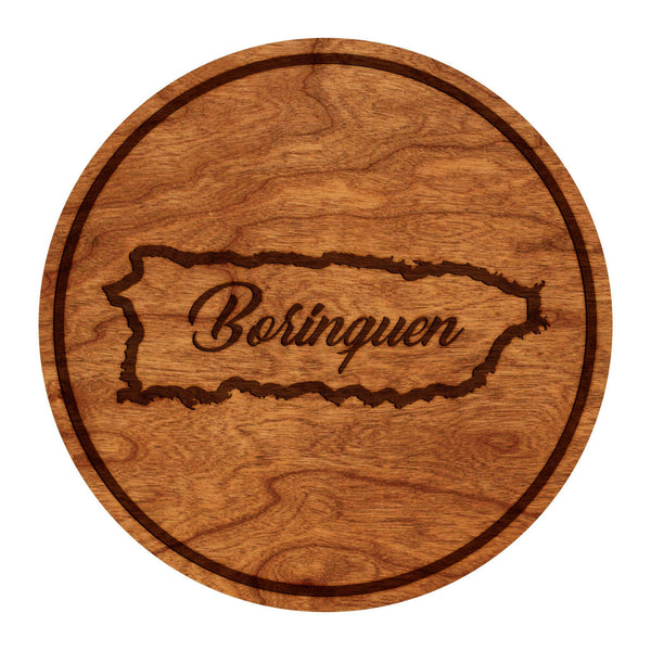 Puerto Rico Borinquen Coaster Coaster LazerEdge Cherry 