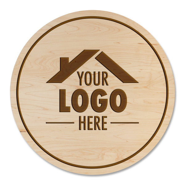 Real Estate - Coaster - Custom - Your Logo Here Coaster Shop LazerEdge Maple 