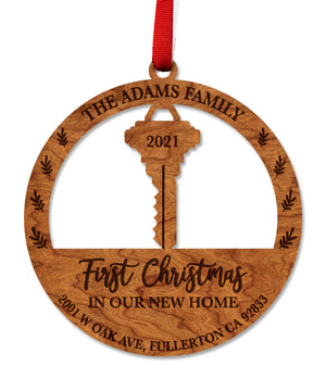 Real Estate - Ornament - Custom First Christmas in Our New Home Ornament LazerEdge Cherry 