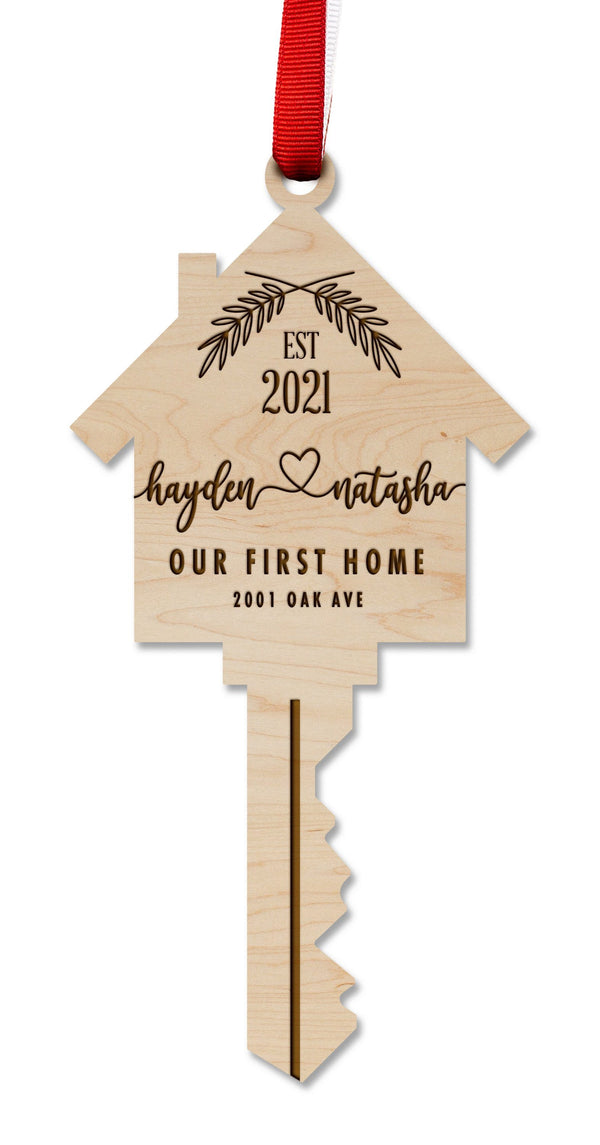 Real Estate - Ornament - Custom - My First Home Ornament LazerEdge Maple 