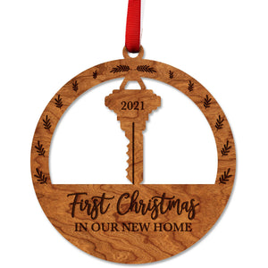 Real Estate - Ornament - First Christmas in Our New Home Ornament LazerEdge Cherry 