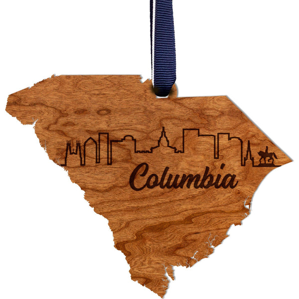 SC City Skyline Ornament (Available in Various SC Cities) Ornament LazerEdge Colubmia Cherry 