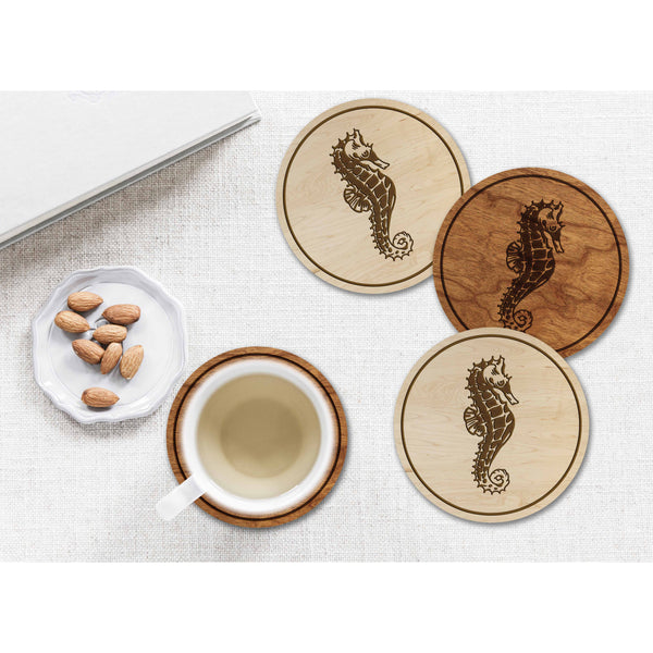 Sea-Life Animals Coaster - Crafted from Cherry or Maple Wood - Various Animals Available Coaster LazerEdge 