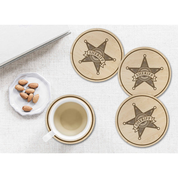 Sheriff Coasters Coaster Shop LazerEdge 