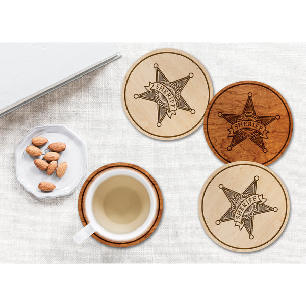 Sheriff Coasters Coaster Shop LazerEdge 