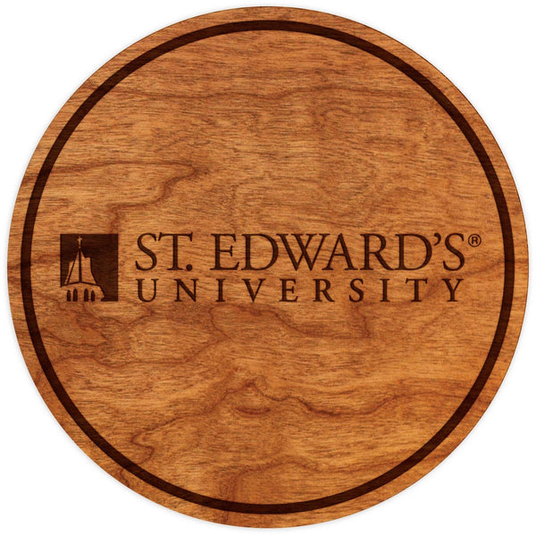 St. Edward's University Logo Coaster St. Edwards University Coaster Shop LazerEdge Cherry 