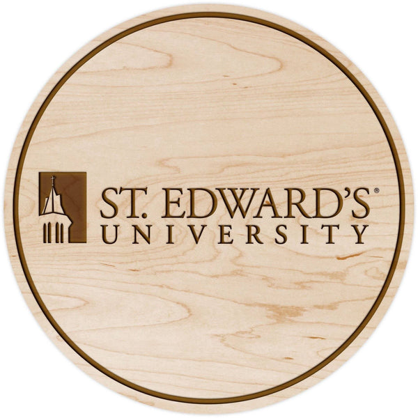 St. Edward's University Logo Coaster St. Edwards University Coaster Shop LazerEdge Maple 